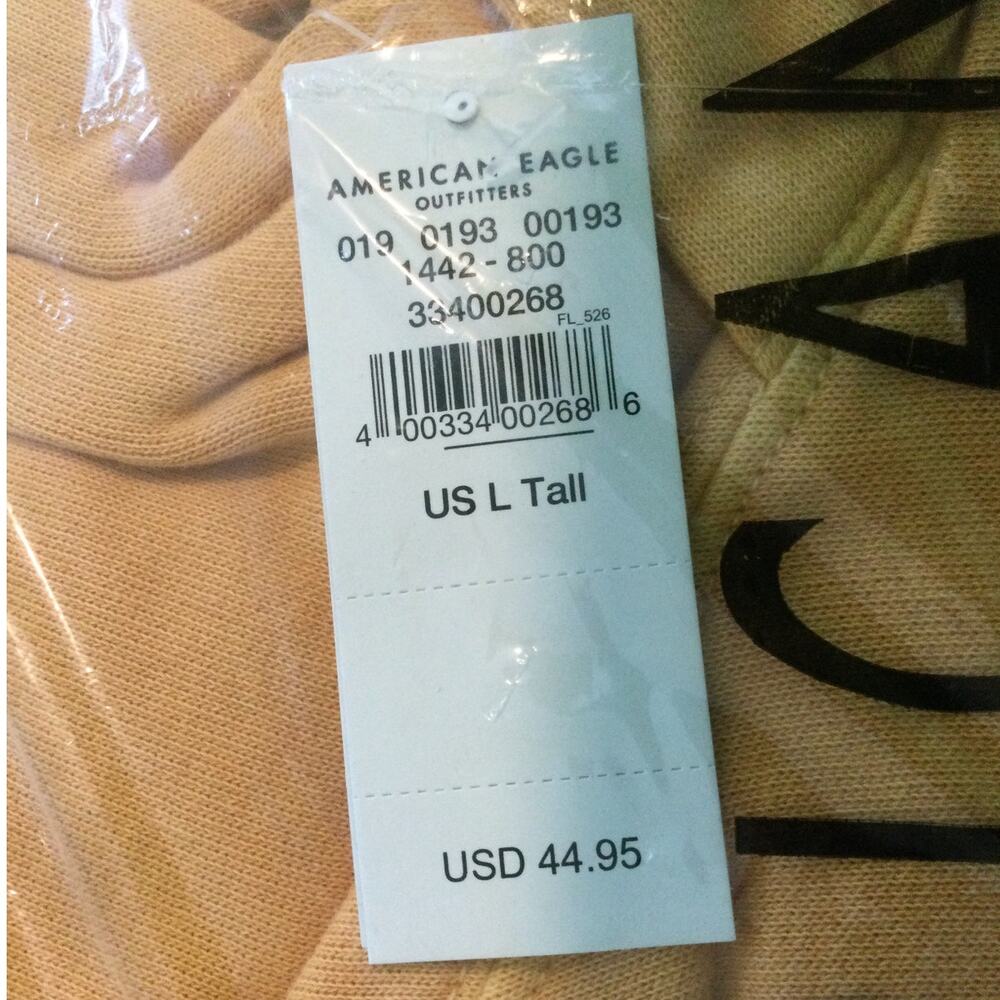 American Eagle Pullover Hoodie Mustard Womens LgTall NWT - Picture 5 of 5